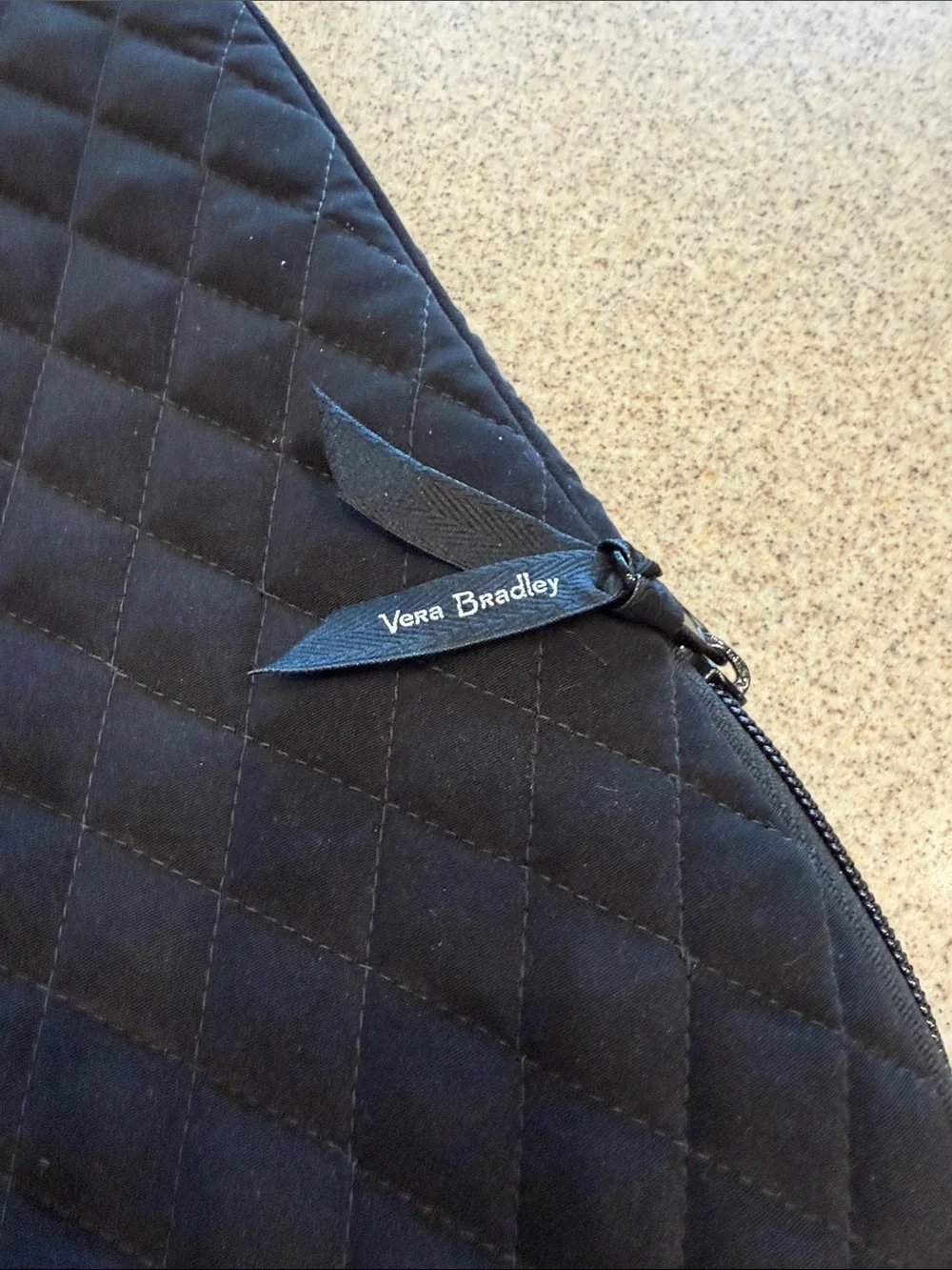 Vera Bradley Quilted Black Laptop Sleeve 17”